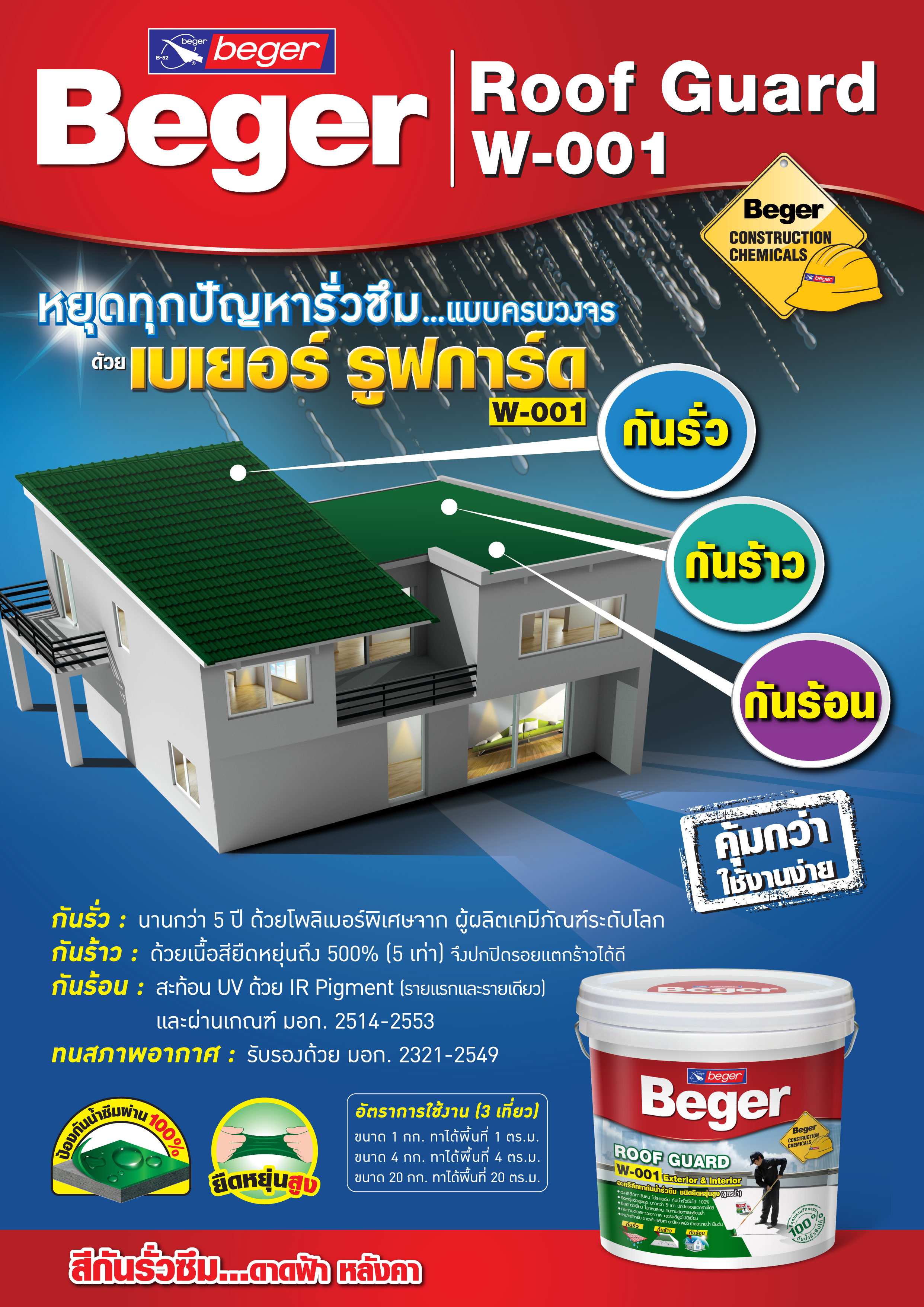 เบเยอร์ รูฟการ์ด ดับเบิ้ลยู-001/Beger Roof Guard W-001