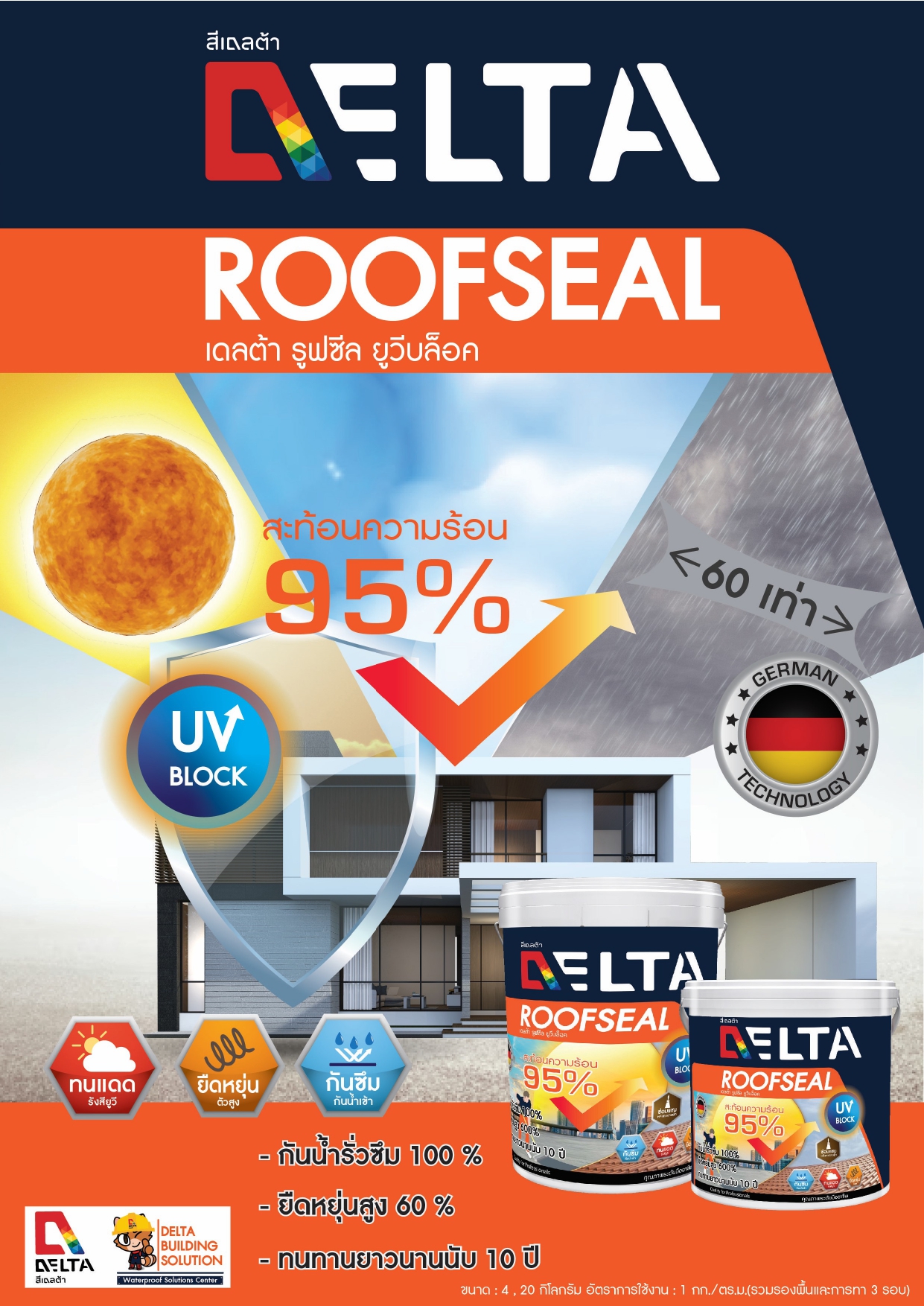 เดลต้า รูฟซีล ยูวี บล็อค  / Delta RoofSeal UV Block