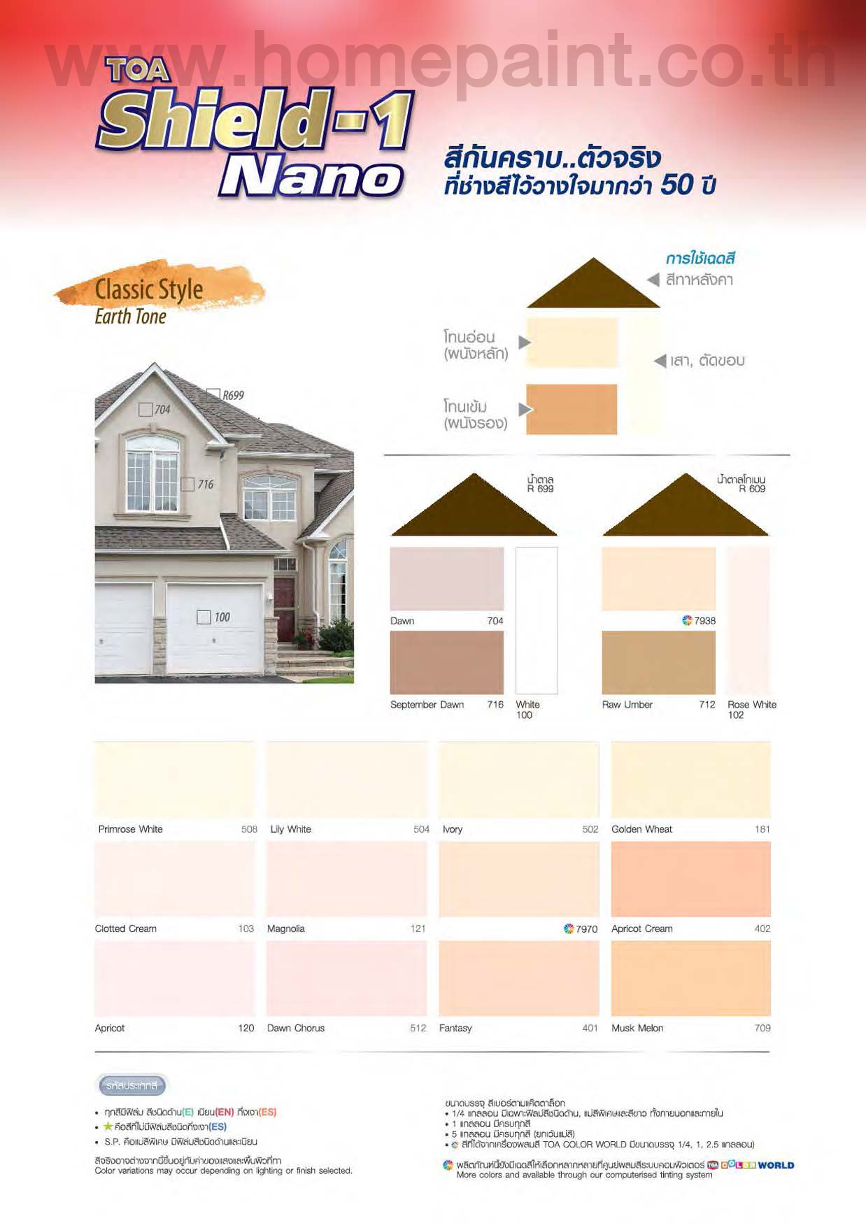ทีโอเอ ชิลด์ วัน นาโน สีน้ำอะคริลิคชนิดด้าน สำหรับภายนอกและภายใน / Toa Shield-1 Nano Matt for Exterior and Interior