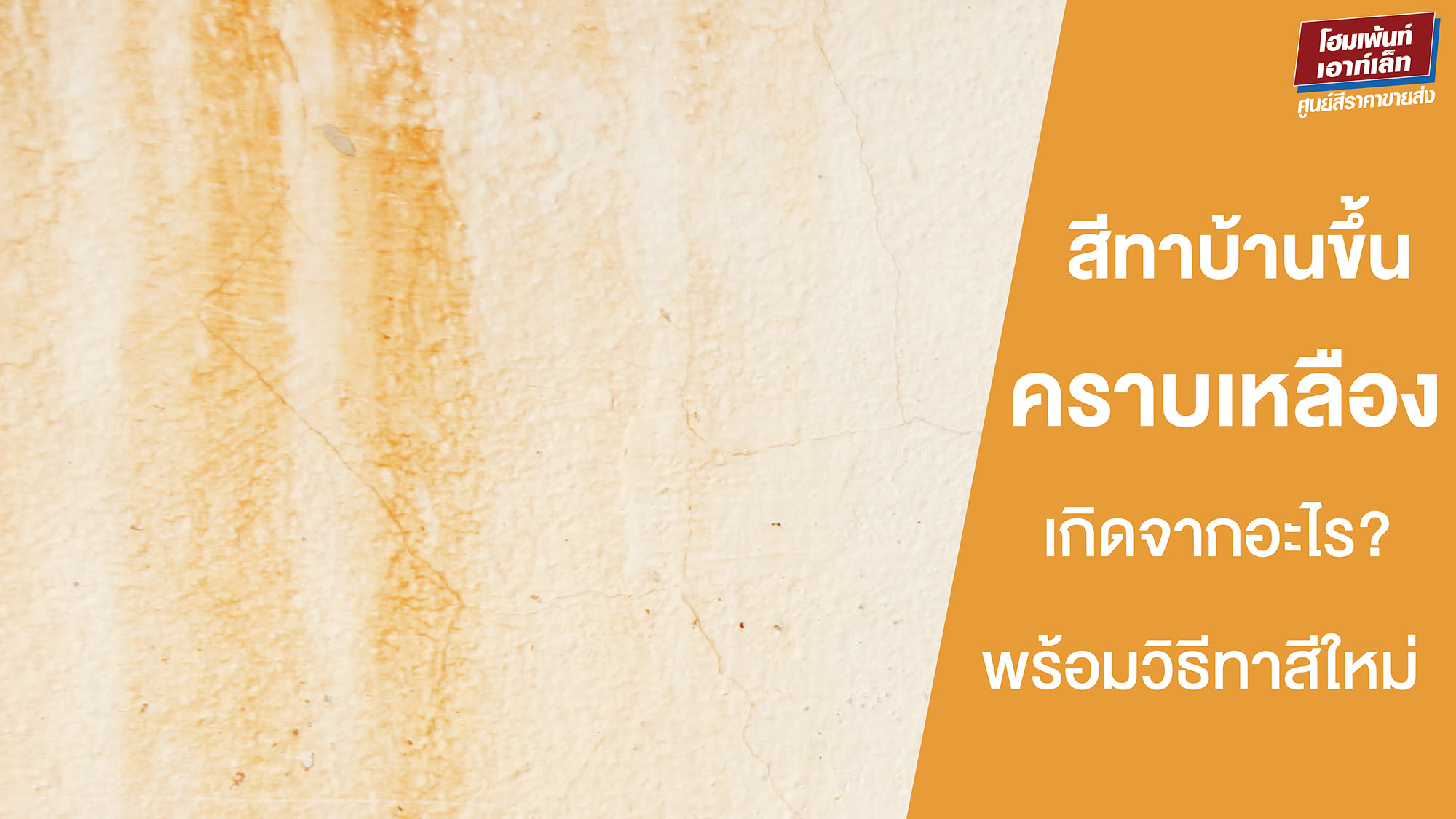 สีทาบ้านขึ้นคราบเหลือง เกิดจากอะไร? พร้อมวิธีแก้ไข