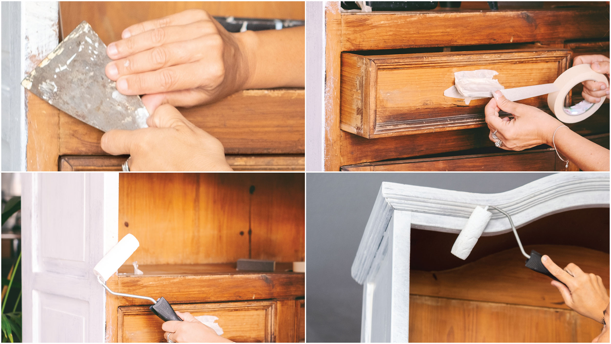 DIY ทาสีตู้ไม้เก่าให้น่าใช้เหมือนใหม่ สีทาเฟอร์นิเจอร์ไม้