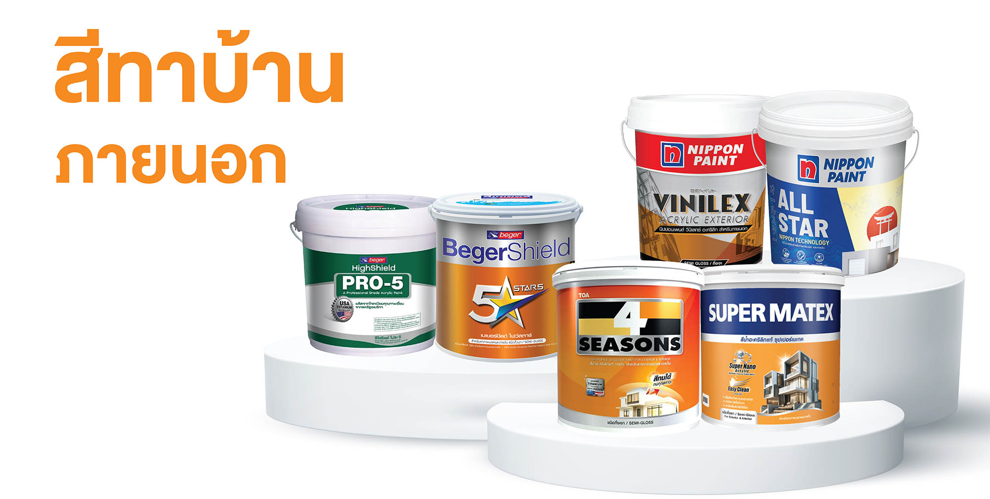 มัดรวมสีทาบ้านภายนอกราคาถูก ราคาประหยัด บ้านสวยในราคาสบายกระเป๋า