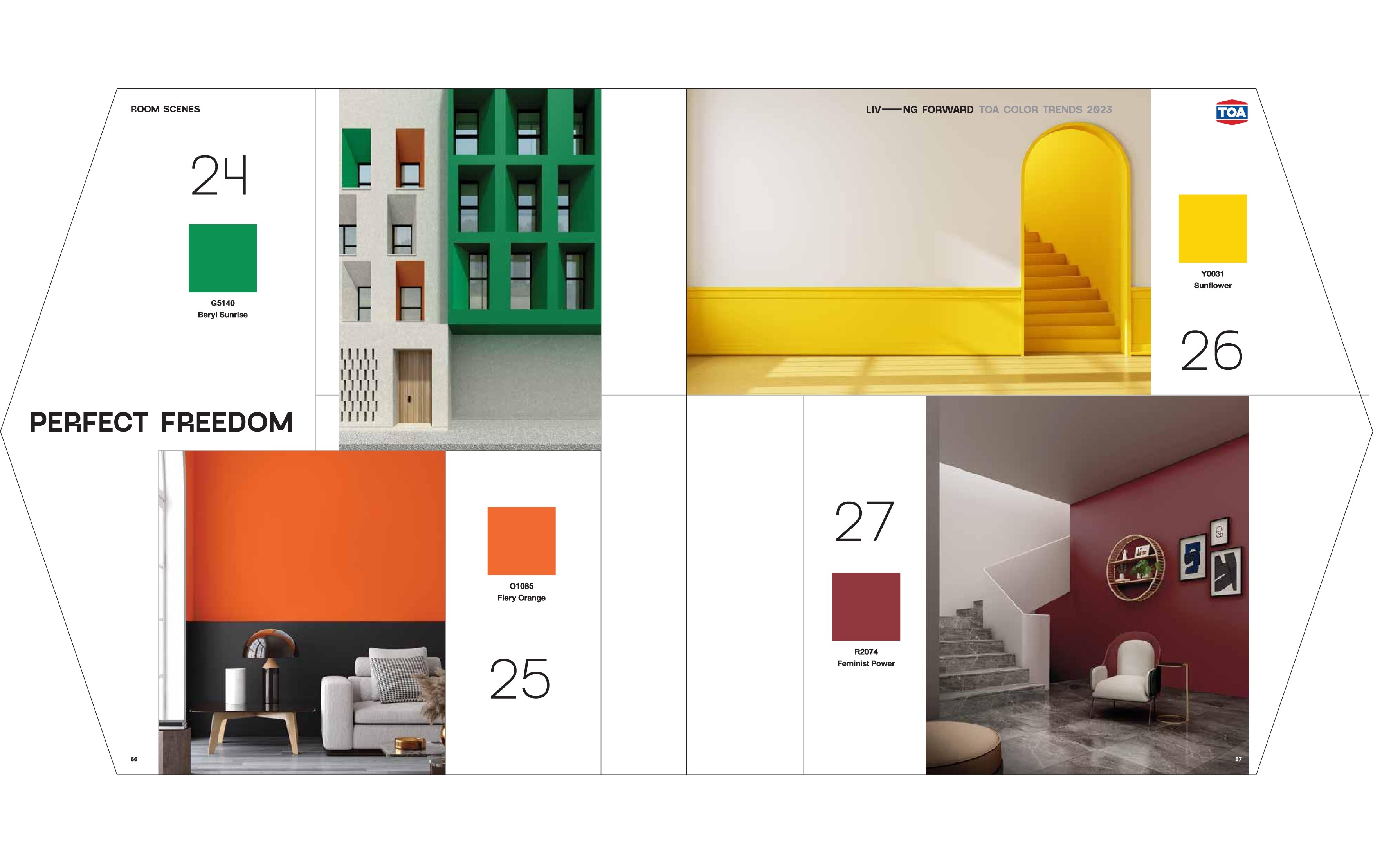 ไอเดียสีทาบ้านสวย โทนสีคัลเลอร์ฟูล ประจำปี2023 Colourful Trend
