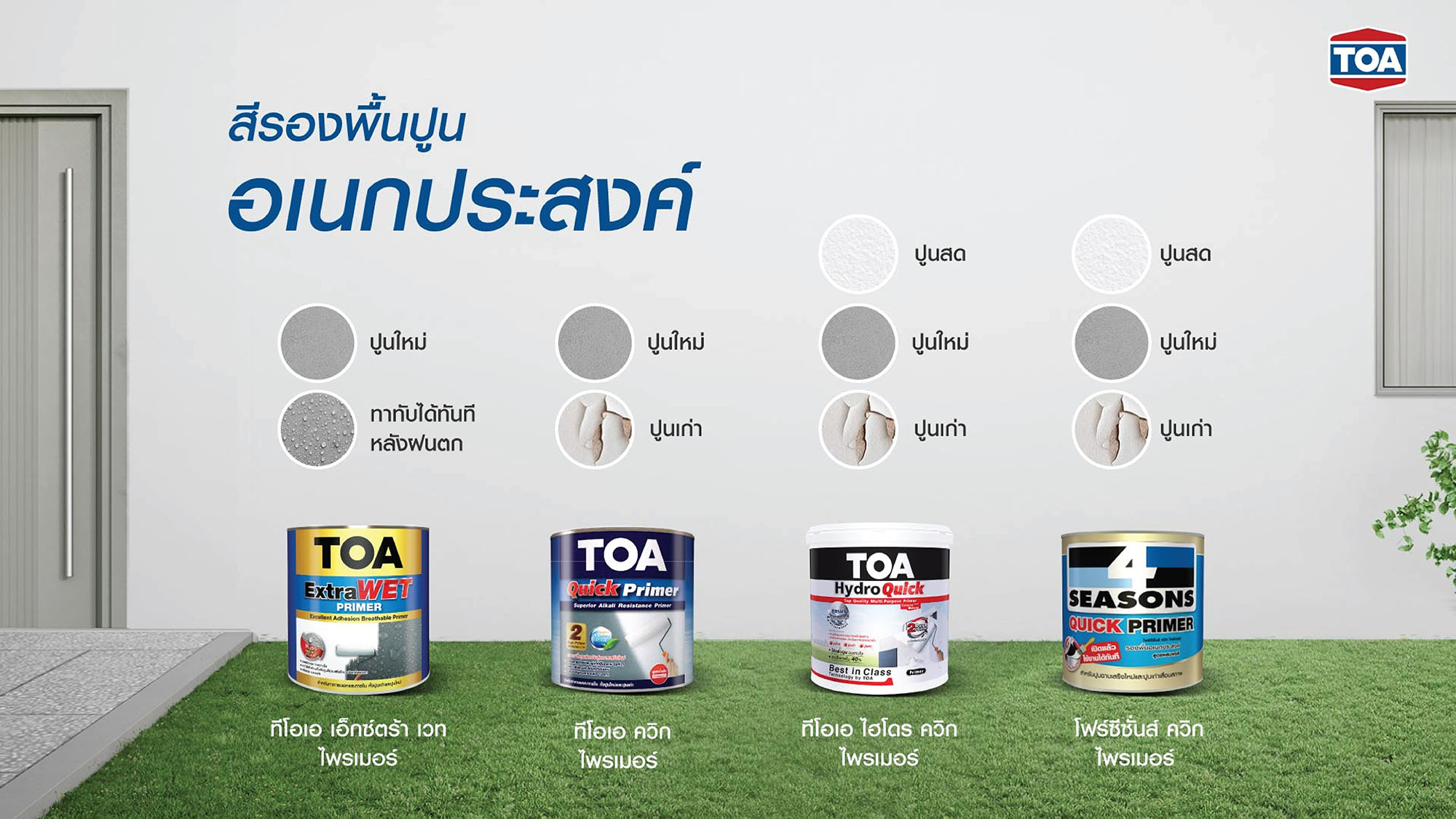 สีรองพื้น TOA ทีโอเอ ซื้อตัวไหนดี? สีรองพื้นราคาเท่าไหร่?