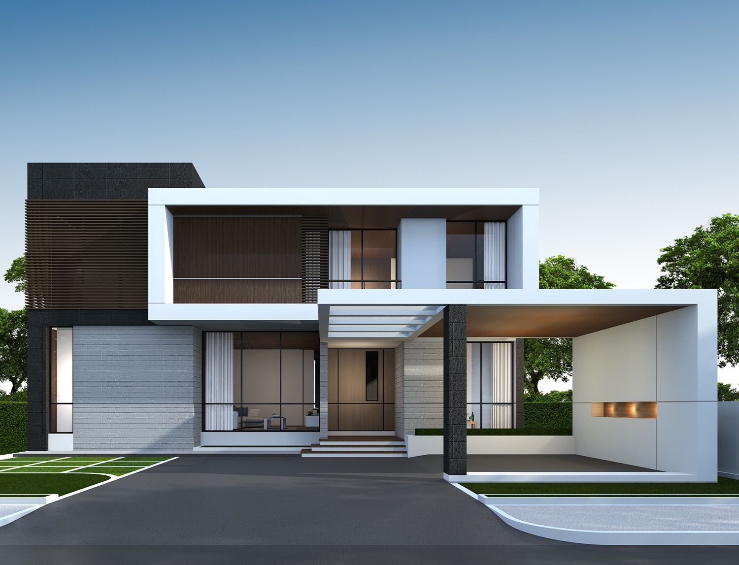 บ้านสีขาว สไตล์มินิมอล Minimal