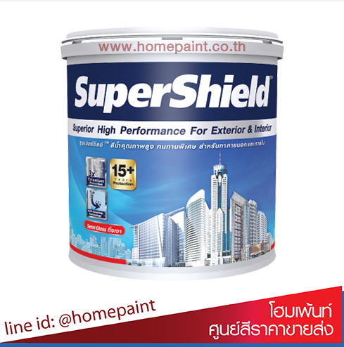 ซุปเปอร์ชิลด์ สีน้ำอะครีลิค ชนิดกึ่งเงา / Toa Supershield Semi - Gloss