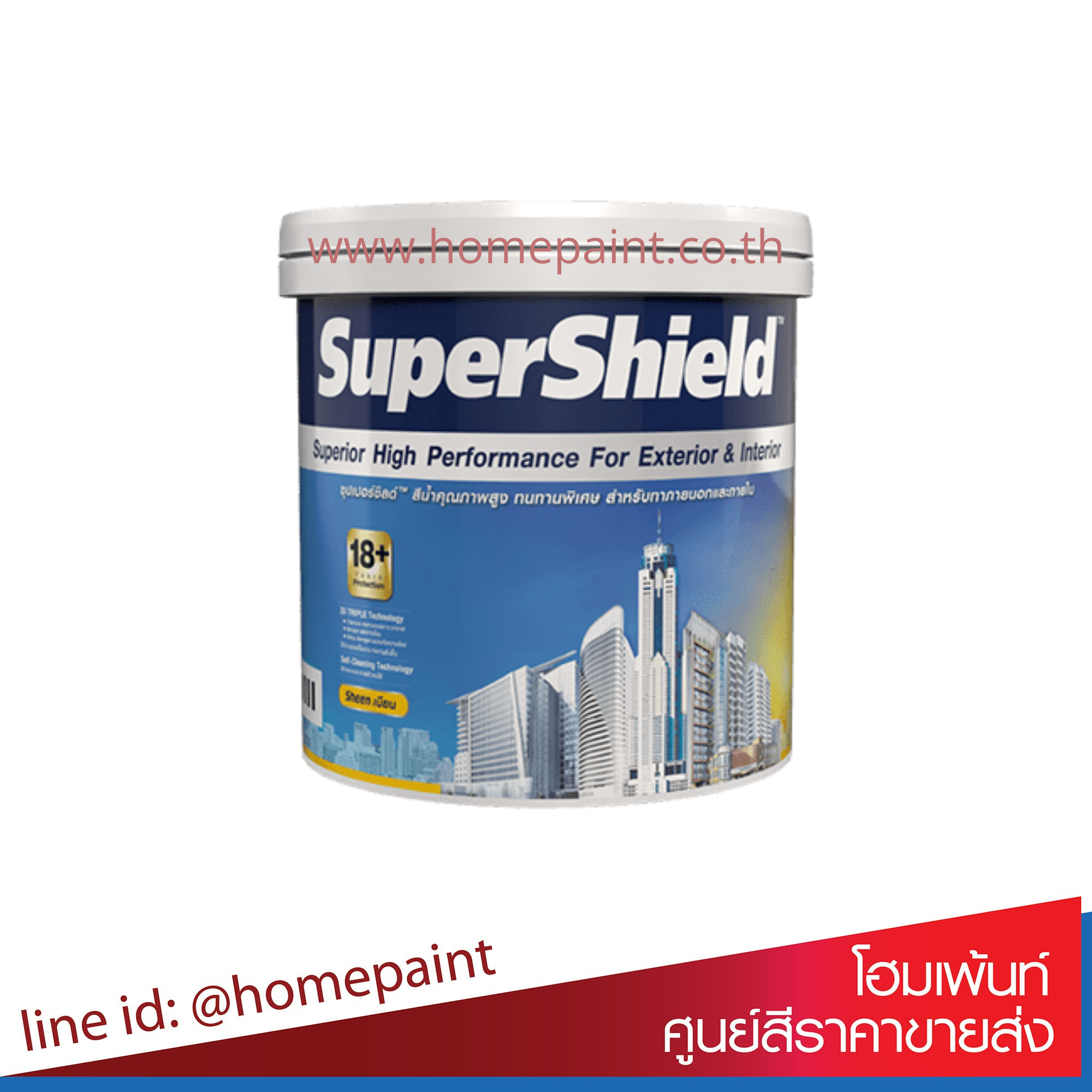 ซุปเปอร์ชิลด์ สีน้ำอะคริลิก ชนิดเนียน เบสA / Toa Supershield Sheen