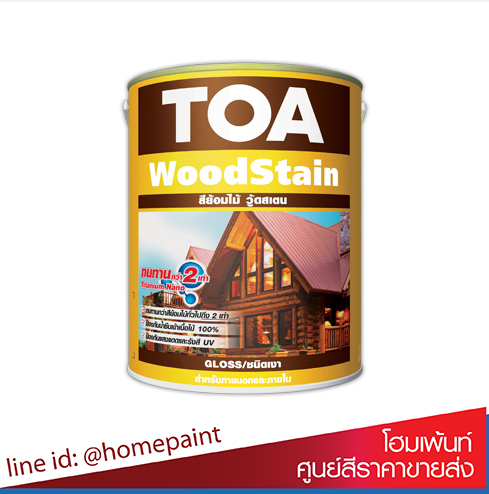 สีย้อมไม้ ทีโอเอ วู้ดสเตน ชนิดเงา # สีเบอร์ / Toa WoodStain Gloss