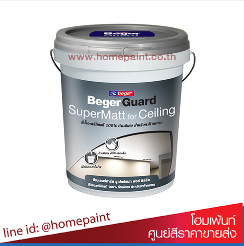 เบเยอร์การ์ดซูเปอร์แมท สีทาฝ้า เฉดควันบุหรี่ # BM8000 / BegerGuard SuperMatt for Ceiling