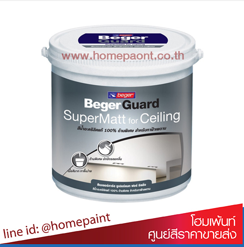 เบเยอร์การ์ดซูเปอร์แมท สีทาฝ้า เฉดสีควันบุหรี่# BM8000 / BegerGuard SuperMatt for Ceiling